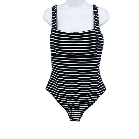 Sea Level Swim Australia Charmarel Square Neck One Piece Bikini Swimsuit Stripe - Picture 3 of 13